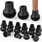FeinKulturia 24 Stück Stuhlbeinkappen, Schwarz Silikon Schutzkappen für Stuhlbeine mit extra dickem Filz, Rund Filzgleiter für Stühle Durchmesser von 26-32mm, Stuhlbeinschoner für Hartholzböden