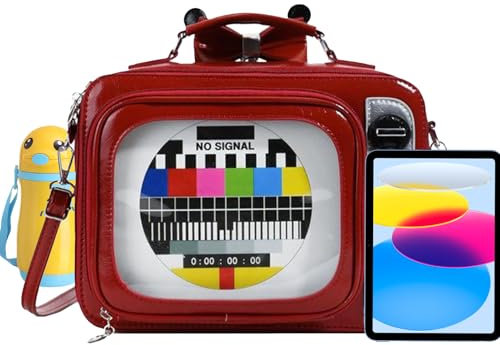 Schulrucksack, TV-Form, Schultertasche, großes Fassungsvermögen, multifunktionaler Rucksack für Pendeln im Freien, den täglichen Gebrauch, rot, Refer to description