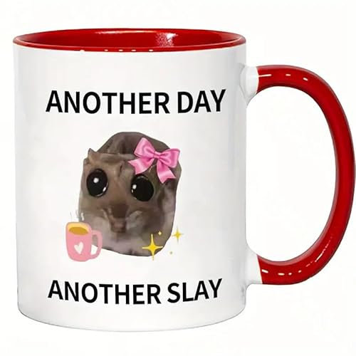 Tasse à café personnalisée avec photo et texte « You Keep Me Sane » - Message caché amusant - Cadeau unique pour les amateurs de café (rouge)