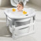 Baignoire Bebe Pliable Coussin Baignoire pliable pour enfant de 0 à 9 ans, pour la douche, pour nouveau-né, pour toute la famille, 77 * 75 * 67 cm (gris)