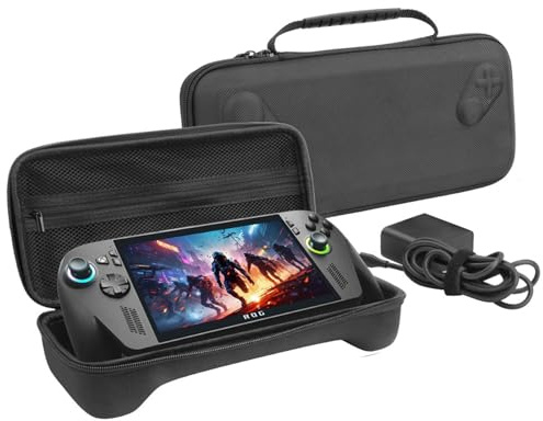Growalleter Carrying Case for ASUS ROG Xbox Ally / Ally X, Portable Multifunctional Travel Hard Shell Cover Case, Protective Storage for Handheld Gaming Console & Accessories (M)