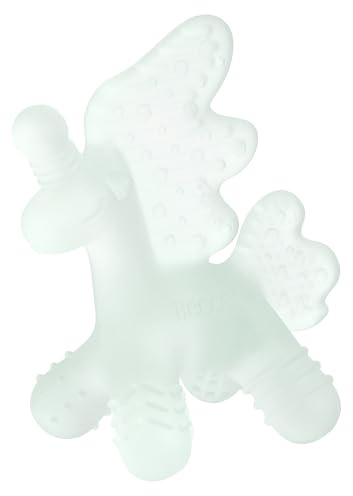 HECCEI Beißring Baby, Silikon Beißspielzeug Zahnungshilfe BPA-frei Greifling Beissring für Babys Kauspielzeug Teething Toys ab 3 Monaten+ Mädchen Junge Geschenk (Minze Dunst)