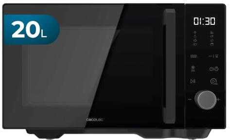 Cecotec Mikrowelle ohne Drehteller Proclean Flatbed Inverter Pro Black, 20L | Fassungsvermögen, 700W Leistung, Inverter - Technologie, Flatbed - Design, Abtau - Funktion, Bis 95 Minuten Garzeitauswahl