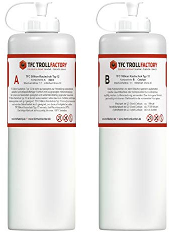 TFC silicone gomma tipo 12 Bianco Shore 30 500 G Super Resistente