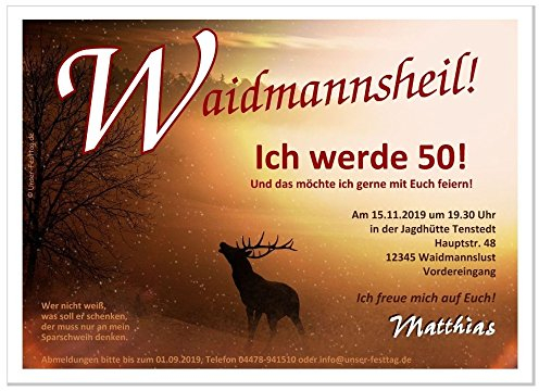 Einladungskarten für runden Geburtstag lustig witzig - kostenloser Eindruck Ihres Textes, 20 Karten
