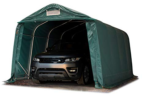 TOOLPORT Tenda Garage ca. 3,3x4,8 m Telo in PVC PRIMEtex 2300 ignifugo Color Verde Scuro