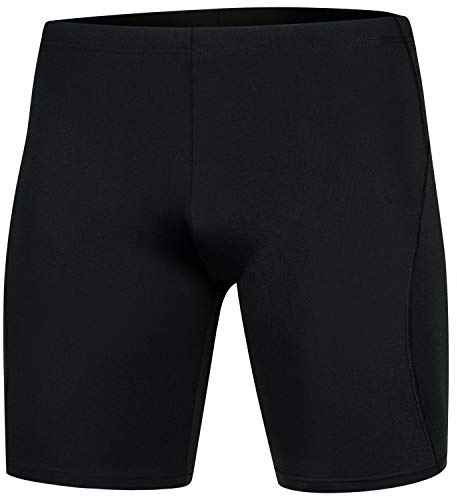 Aqua Speed Swim Trunks Herren + gratis eBook | knielange Enge UV Schwimmhosen | Schwimmbekleidung | Badehose Badepants Men Schwarz | Gr. XL| Blake