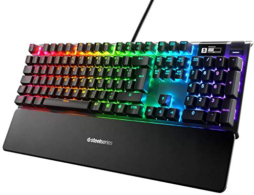 SteelSeries Apex 7 - Mechanische Gaming-Tastatur – OLED Smart Display – Blau Schalter – Deutsches (QWERTZ) Layout - Standard