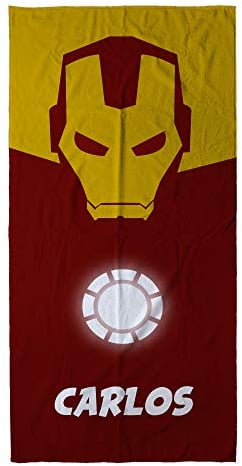 Strandtuch Superhelden personalisiert mit Namen, abgefahrenes Geschenk