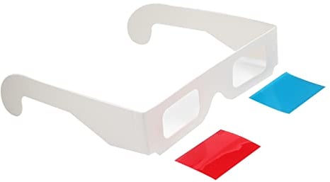 Othmro 3D Glasses Red-Blue Cardboard Glasses DIY + 4 Pictures Frame for 3D Virtual Video, DVDs, Games, Comics, Images