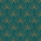 Art Déco Tapete in Petrol und Gold | 20er Jahre Tapete mit Ornament | Metallic Vliestapete für Schlafzimmer und Wohnzimmer