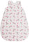pic Bear Premium Babyschlafsack aus Jersey-Baumwolle – Atmungsaktiv, Mitwachsend und für Ganzjahres-Nutzung mit verstellbaren Größen 50/56 Edda Herzen rosa