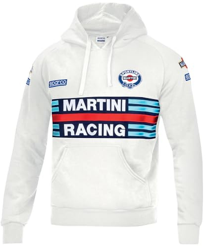 Sparco Martini Racing Sweatshirt, Weiß, Standard, Unisex-Erwachsene, Mehrfarbig, L