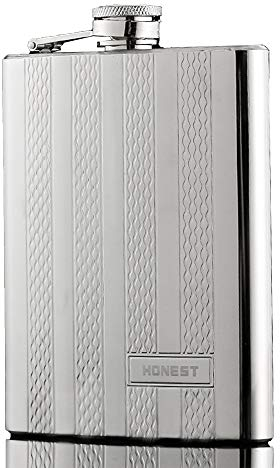 Tragbare 8 Unzen Edelstahl Tasche Hüftflasche für Diskrete Schuss Alkohol, Whisky, Rum und Wodka Geschenk für Männer,1D