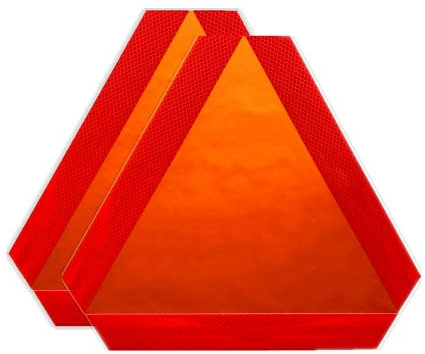 Warnschild für Fahrzeuge mit langsamer Bewegung, 35,6 x 40,6 cm, reflektierend, für Golfwagen, 2 Stück