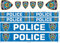 beihaasnatuerlich® Police Aufkleber Sticker Feuerwehr Police 11-teiliges Set Zubehör für Bobbycar Fahrrad Laufrad Modellbau Bike Boot Auto Playmobil Plakette RC