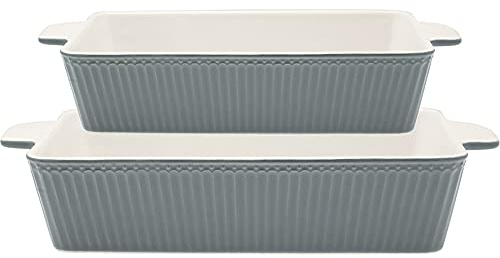 GreenGate Dishes Alice Stone Grey Rectangular Set of 2