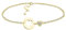 Sofia Milani - Damen Armband 925 Silber - vergoldet/golden mit Zirkonia Steinen - Kreis Herzen Anhänger - B0293