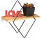 Relaxdays Wandregal Industrial, Metall & MDF, HxBxT: 30 x 30 x 15 cm, Hängeregal Raute, Dekoregal Wand, schwarz/braun