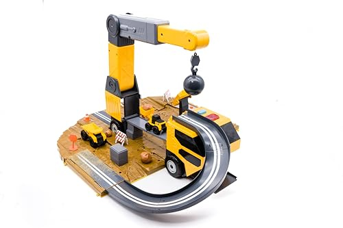 CAT Konstruktionsspielzeug CAT Little Machines Jumbo-Kran-Bauspielset | Realistische Lichter & Geräusche | Arbeitskran, ab 3 Jahren | Über 30-teiliges Bauset