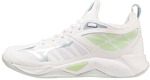 Mizuno Wave Dimension, Pallavolo Donna, Bianco Gridge Patinagreen, 40.5 EU