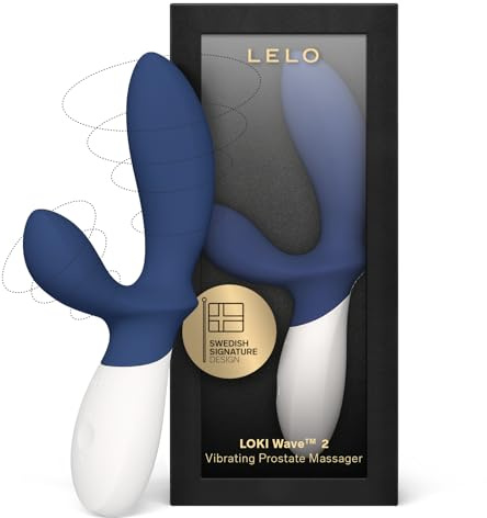 LELO Loki Wave 2 - Vibrating Prostate Massager, Waterproof Anal Toy, Blue | This vibrating prostate massager offers 12 pleasure settings in a waterproof, rechargeable design for men.