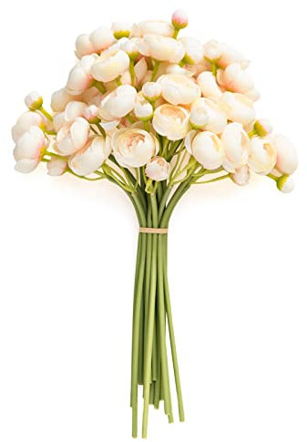 Ling's moment Ranunkeln künstliche Blume, Kunstseide Mini Ranunkel Blumen für DIY Blumenstrauß, Bulk Fake Hochzeit Füller Blumen für Tafelaufsätze Arrangements Brautdusche Dekorationen, rosa Farbton