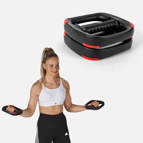 Les Mills™ Ergonomische Handgewichte mit zwei Verwendungszwecken, 1 kg, Heim-Fitnessgeräte, leichte Trainingsplatten für Ganzkörpertraining