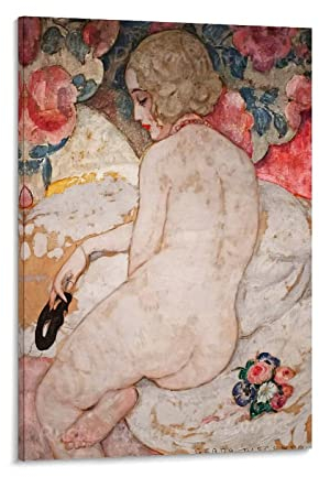 HAATTI Die schöne Maske von Gerda Wegener, Poster, Malerei auf Leinwand, Wandkunst, Scrollbild, Druck, Wohnzimmer, Wanddekoration, Häuser, 20 x 30 cm