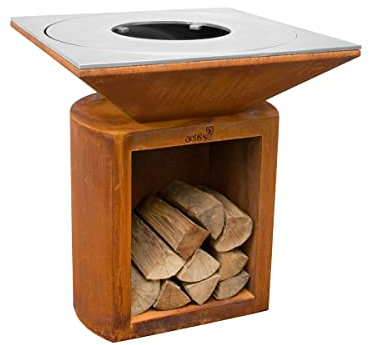 Brasero Artiss G2 Corten Plaque de Cuisson Acier Inoxydable Alimentaire