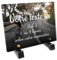 Placa funeraria rectangular personalizable en plexi con diseño de bicicleta 02, diferentes tamaños, grosor 6mm, personalizado en varias líneas 20x15 cm