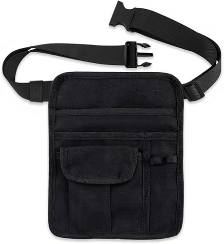 Boczif Serveuse Tablier Serveur Tabliers Serveur Pochette Restaurant Taille Tablier Argent Sac avec Poches Porte-Tablette et Boucle de Ceinture réglable pour Femmes Hommes