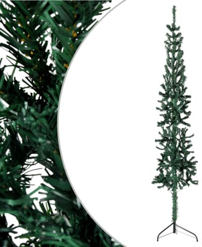 Weihnachtsbaum.künstlicher Weihnachtsbaum.choinka NA pniu.Künstlicher Halb-Weihnachtsbaum mit Ständer Schlank Grün 180 cmchristmas Trees.Weihnachtsbaum künstlich.Christmas Tree.
