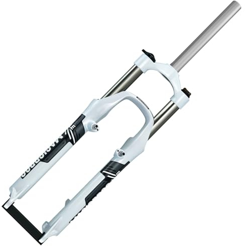LYMFCFC MTB-Federgabel 26 Zoll Aluminiumlegierung Mechanische Gabel Gerades Rohr Schulterkontrolle Mountainbike-Gabel Scheiben-/V-Bremse QR 9 Mm Federweg 100 Mm 1-1/8 C,26in