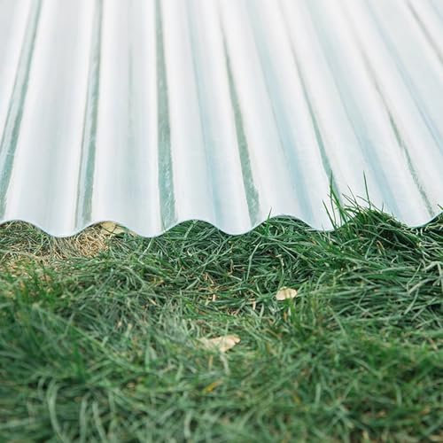 Planchas Transparentes Tejados,Placa Ondulada FRP para Exteriores,Paneles para Tejado,Captadores de Luz Impermeable para Jardín,Hojas de Revestimiento de Paredes,1,5mm (0.9x1.5m/35x59in)