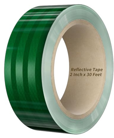 Duccinp Reflektierendes Klebeband, Grün 10m x 5cm Wasserdichtes Reflektorband Selbstklebend Warnband Markierungsband für Straße Fahrräder Helme Motorrad Outdoor
