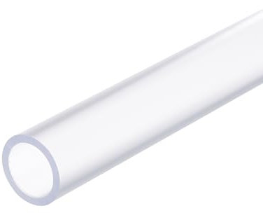 QUARKZMAN PVC Rohr, Durchmesser 15mm Länge 0.2m Rund Kunststoffrohr für Garten, Aquarium, Wasserleitung, Kabelkanal, lüftungsrohr (Transparent)