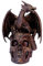 Jasaly Flying Dragon Skull Statue Statuen Figur Halloween Ornamente Coole Wohnung Nachttisch Dekoration Skulptur