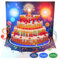 Mozmmhi 3D Pop Up Happy Birthday Geburtstagskarte, Musik & Licht & Feuerwerk Grußkarten mit Ausblasbar Kerze, Lustig Geburtstag Geschenke für Frauen Männer Mama Papa Kinder