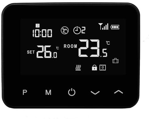 Energeeks Phoenix - Termostato WiFi Inteligente - Automático y Programable - Compatible con Calderas de Gas, Gasoil, Pellet y Suelo Radiante - Control Remoto por App - Compatible con Alexa y Google