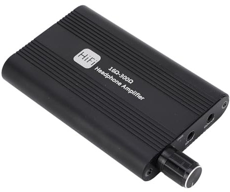 LUCKDANO Portable HiFi Headphone Amplifier, Volume Adjustment Bass Control, Rechargeable, 3.5mm HiFi Earphone AMP for MP3, MP4, Phone, with 16‑300Ω Impedance,SNR>100Db, +N=0.0003%,