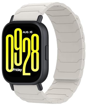 Hinnwer Correa 22mm Compatibles con Xiaomi Watch S4/Redmi Watch 5 Active/Redmi Watch 5 Lite/Watch S4 Sport/Watch 2/S3, Doble Magnética Silicona Pulsera Deportivo para Xiaomi Watch S1 Pro Luz Estelar