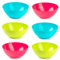 Acan Tradineur - Pack de 6 cuencos redondos de plástico, reutilizables, aptos para uso alimentario, microondas y congelador, fabricados en España - 23 x 9,5 cm - 2,5 litros - Color aleatorio