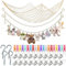 PXBSNB 2 PCS Soft Toy Storage Chain, Hanging Stuffed Animal Storage with 40 Clips, Boho Hammock for Soft Toys, 200 CM Teddy Holder Organiser for Kids Cute Room Decor Hanging Hats Socks Holiday Cards