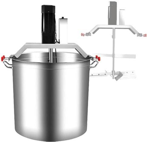 VNATWGOO Automatic Stirring Cooking Machine, 40L Stainless Steel Mixer Pot, Adjustable Speed Electric Cooking Stirrer, for Bulk Food Preparation