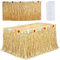 Hawaiianischer Tischrock Größe 275x75cm, Mit 3-Beidseitigen Aufklebern, Hawaii Deko Verwendet Für Tropische, Hawaii Strandpartykostüme, Partys Und Partydekorationen, Stroh Gelb Grasrock Dekoration