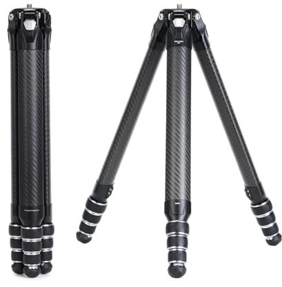 Trípode Falcam TreeRoot F38 Pro de Fibra de Carbono, 155 cm, Bloqueo rápido, Carga de 5 kg, interfaces F22, Tornillo 1/4, Orificios para Correa de Transporte para cámaras DSLR, sin Espejo y de Video