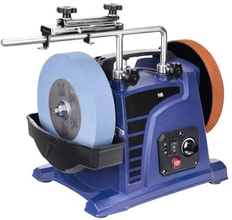 200W H8 Electric Knife Grinder Household Desktop 8 Inch Sharpener Woodworking Tools Low-Speed Water-Cooled Sharpener Machine Powerful and Efficient
