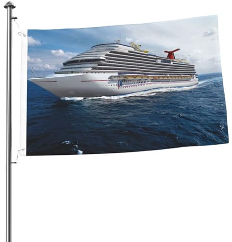 60 x 91 cm große Flagge, Kreuzfahrtschiff, bedruckte Gartenflagge, Festival, Zuhause, Innen- und Außenbereich, Osterdekoration, Stoff