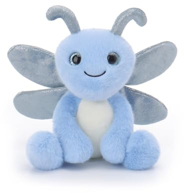 Apricot Lamb Nachtfalter Motte Plüschtiere für Kinder, weiche niedliche Kuscheltier für Baby Mädchen und Jungen, Flauschige Nachtfalter Blau 19cm